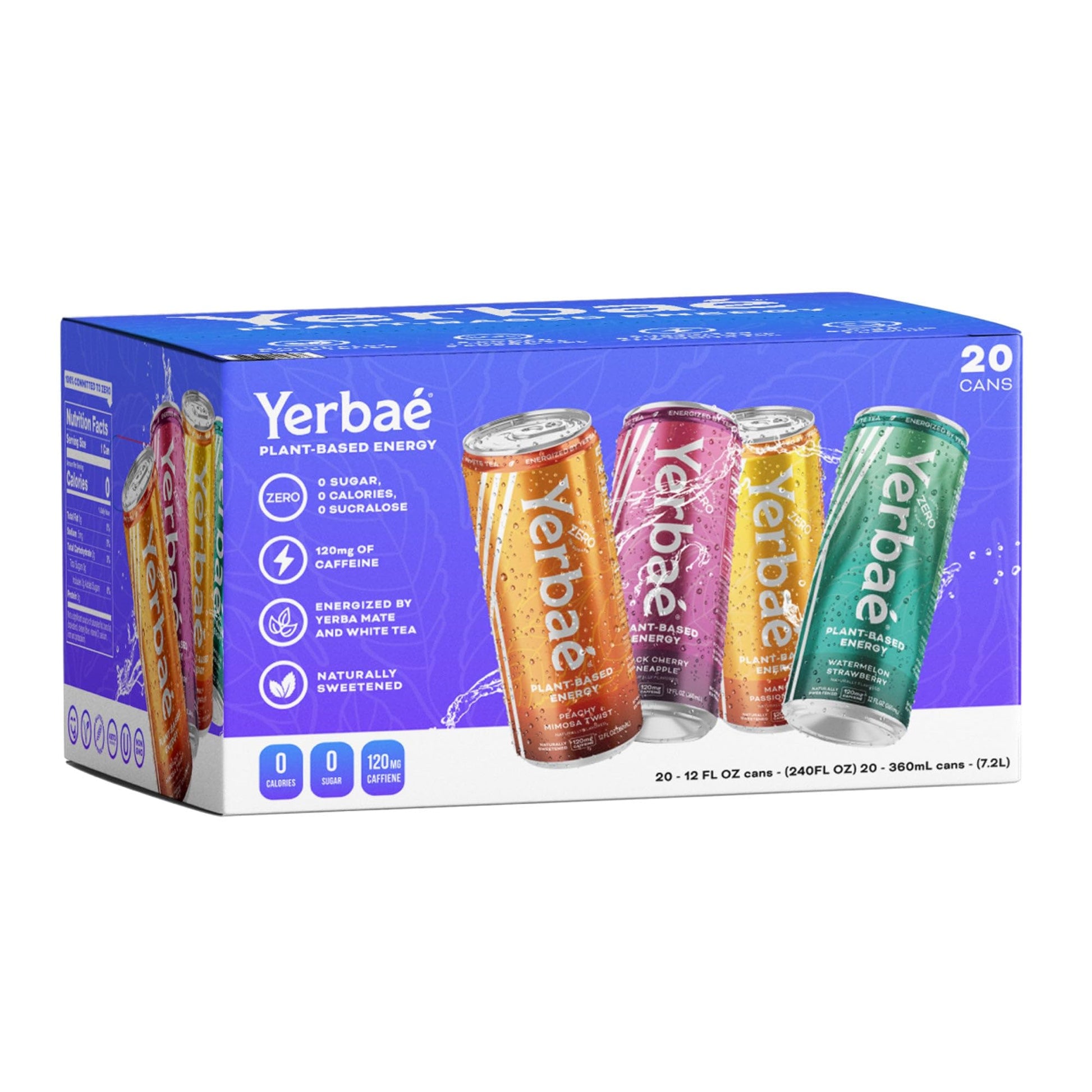 Yerbaé Energy Seltzer - Variety Performance Pack, 0 Sugar, 0 Calories, 0 Carbs